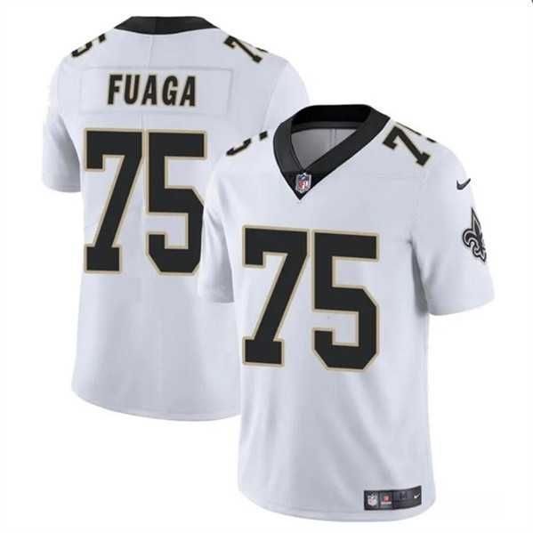 Men & Women & Youth New Orleans Saints #75 Taliese Fuaga White 2024 Draft Vapor Limited Stitched Jersey